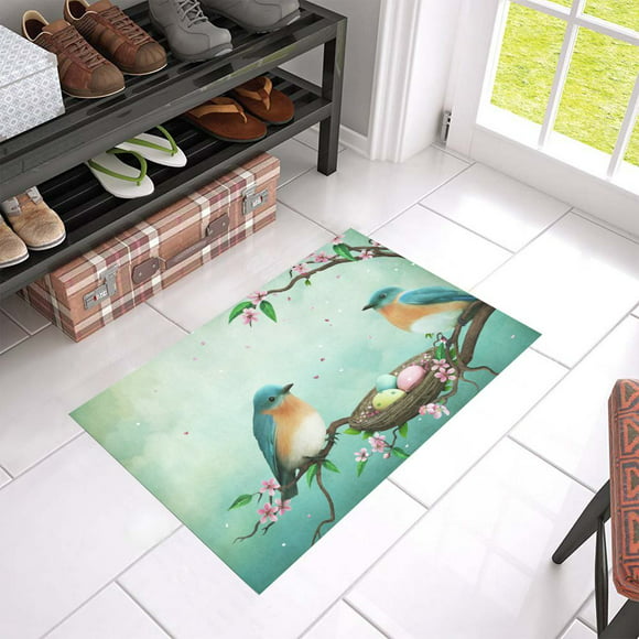 WOZO Painting Parrot Bird Art Area Rug Rugs Non-Slip Floor Mat Doormats Living Dining Room Bedroom Dorm 60 x 39 inches inches Home Decor 
